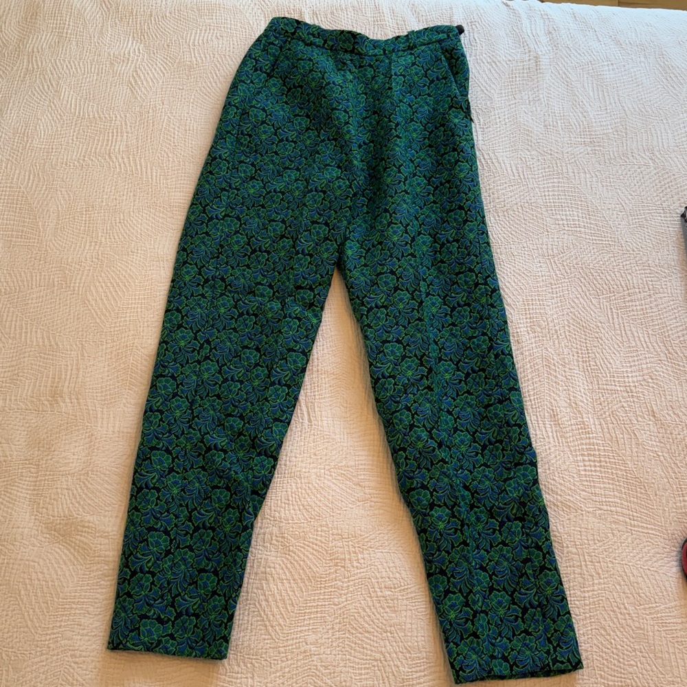 YVES SAINT LAURANT Green and Black Pants